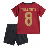 Camiseta Bélgica Youri Tielemans #8 Primera Equipación para niños Eurocopa 2024 manga corta (+ pantalones cortos)